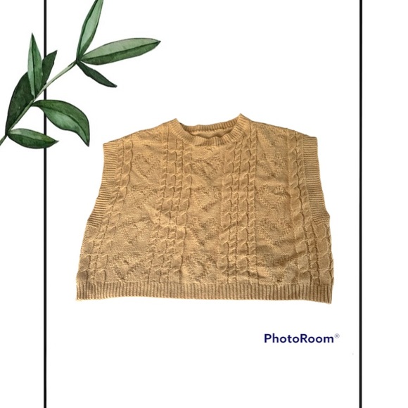 SHEIN Jackets & Blazers - Shein Tan Heart Sweater Vest